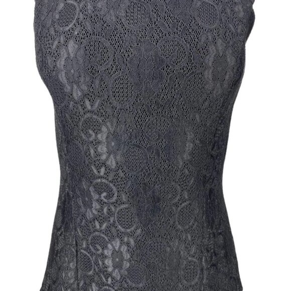 NWT PROSECCO Lace Floral Overlay Fit & Flare Dress Sz 2 - Picture 2 of 5